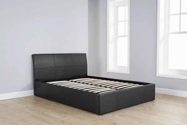 Ascot Faux Leather Ottoman Bed (5' King Size) - GFW