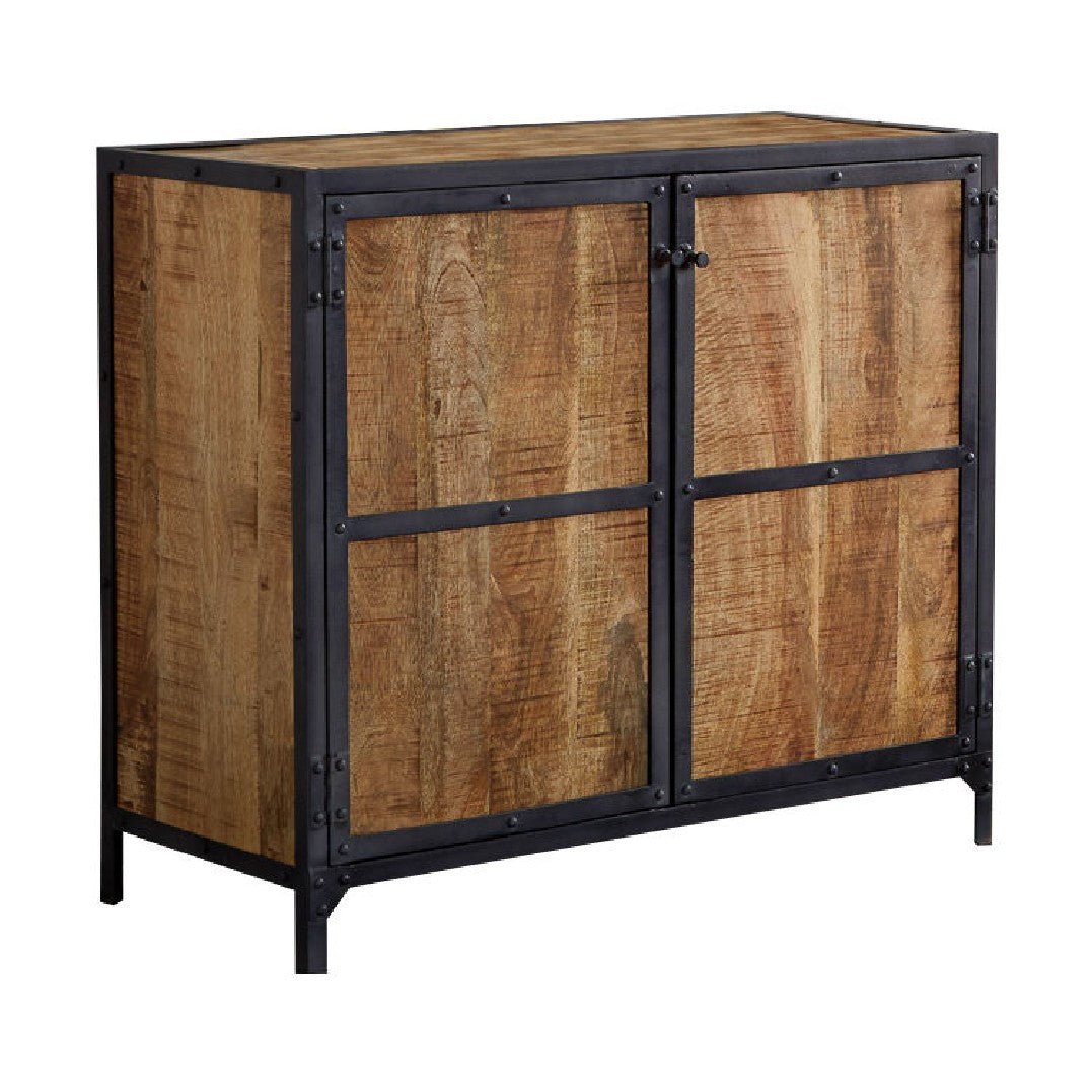 Ascot Industrial Reclaimed Wood and Metal Sideboard - Indian Hub