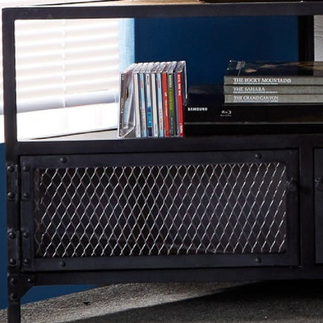 Ascot Industrial Reclaimed Wood and Metal TV Unit - Indian Hub