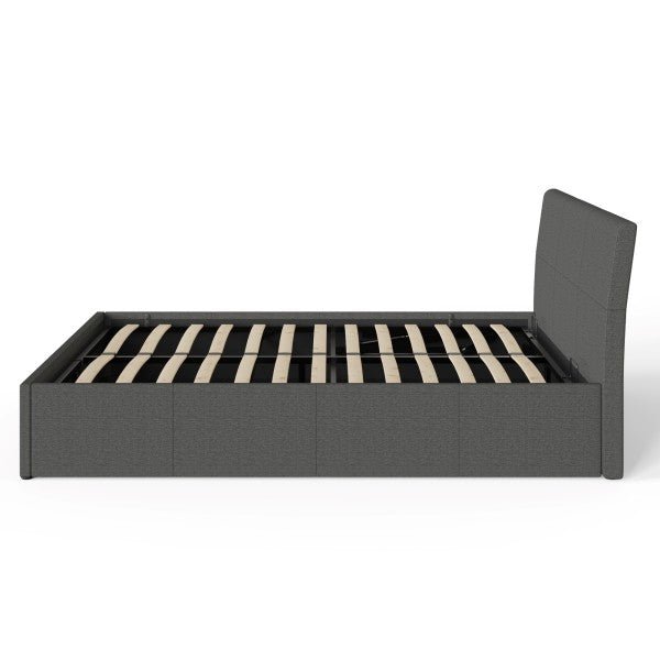 Ascot Ottoman Bed in Grey Fabric - GFW
