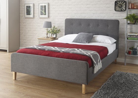 Ashbourne Charcoal Grey Bed - GFW
