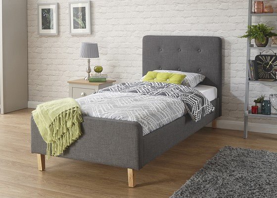 Ashbourne Charcoal Grey Bed - GFW