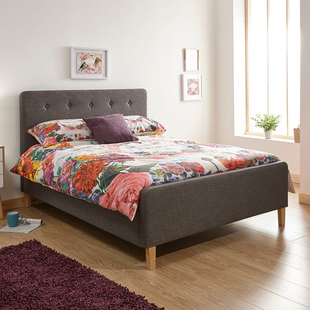 Ashbourne Grey Fabric Ottoman Bed Frame - GFW