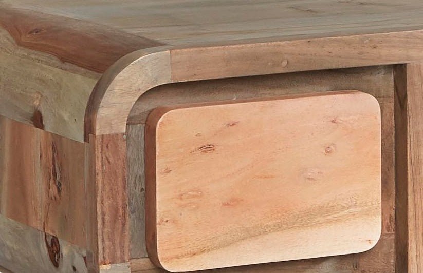 Aspen Reclaimed Solid Wood 2 Drawer Console Table - Indian Hub