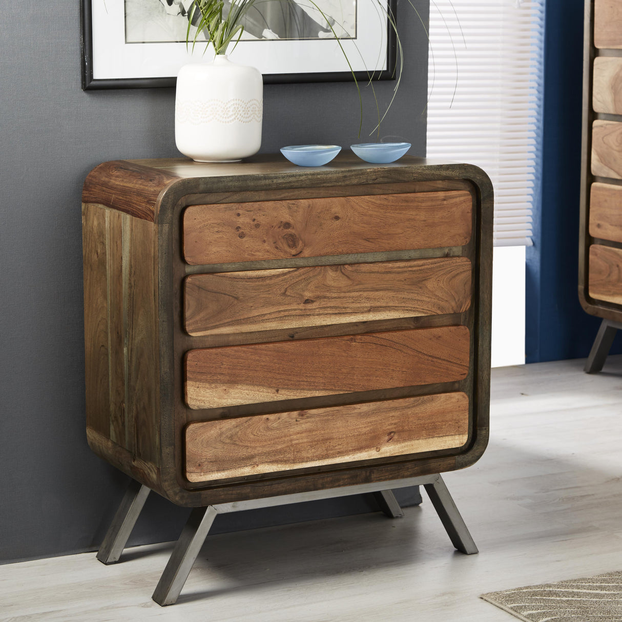 Aspen Reclaimed Solid Wood 4 Drawer Chest - Indian Hub