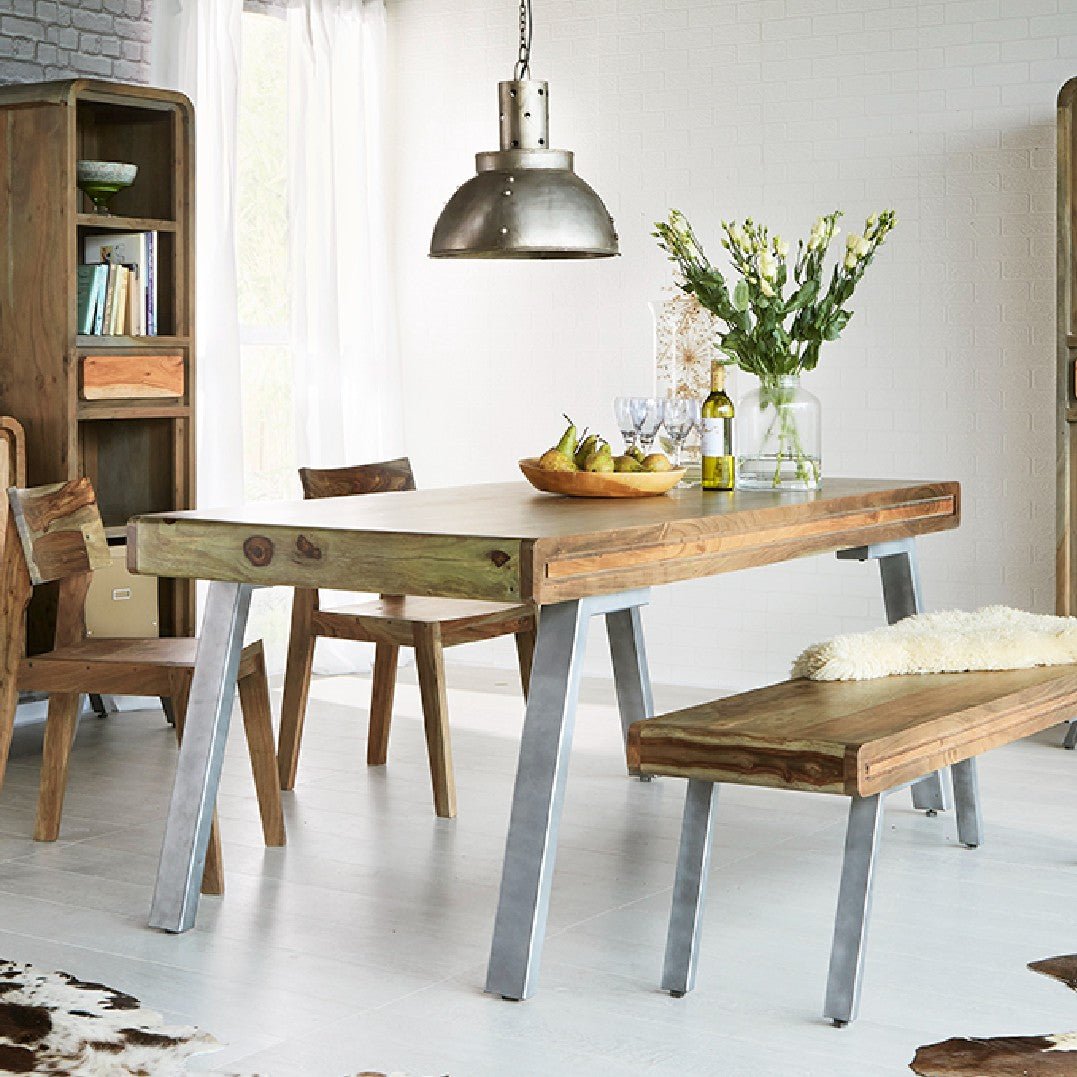 Aspen Reclaimed Solid Wood Dining Table - Indian Hub