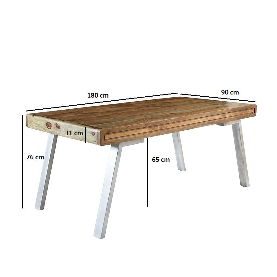 Aspen Reclaimed Solid Wood Dining Table - Indian Hub