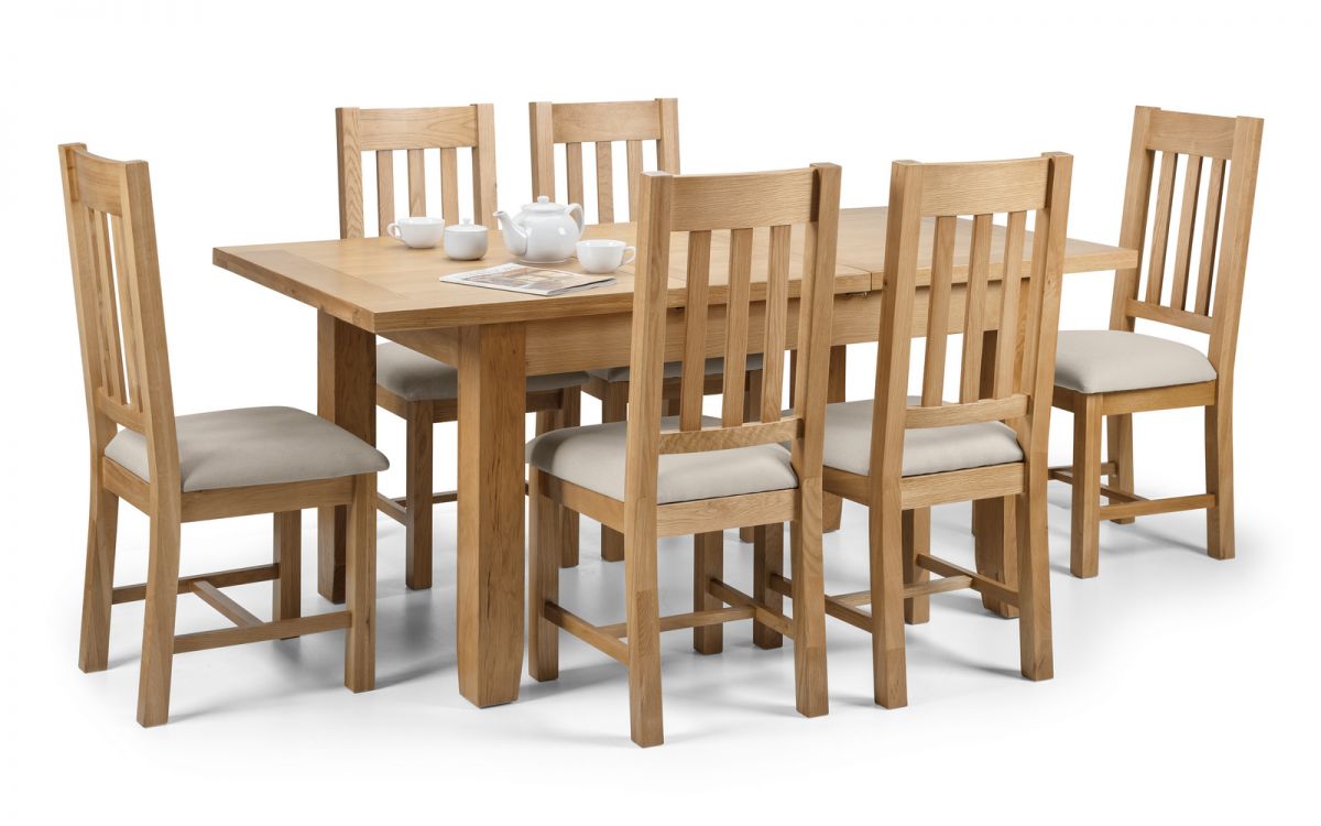 Astoria and Hereford Dining Set with 6 Chairs - Julian Bowen