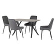 Athens Dining Set with 4 Avery Velvet Chairs - Seconique
