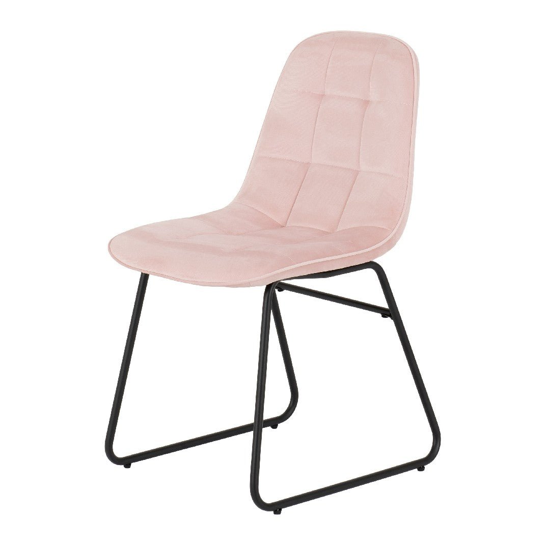 Athens Dining Set with 4 Lukas Velvet Chairs - Seconique