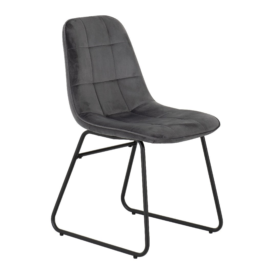 Athens Dining Set with 4 Lukas Velvet Chairs - Seconique