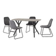 Athens Dining Set with 4 Lukas Velvet Chairs - Seconique