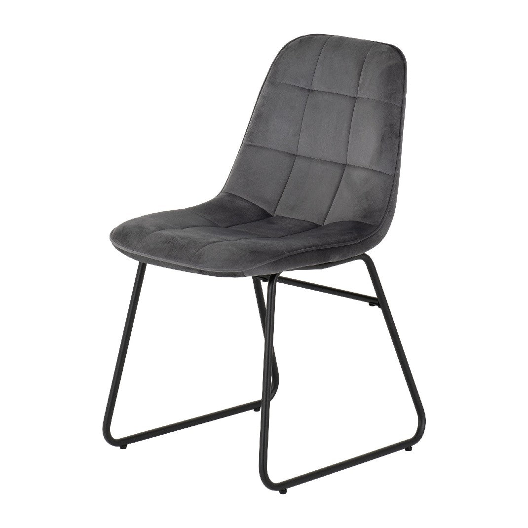 Athens Dining Set with 4 Lukas Velvet Chairs - Seconique