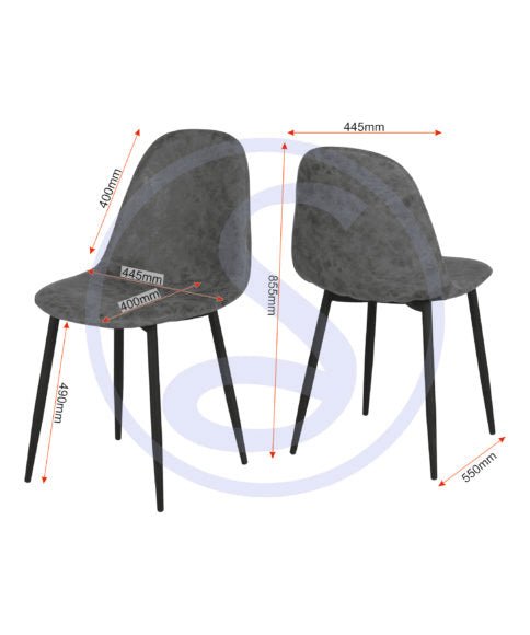 Athens Dining Table Set with 4 Chairs - Seconique