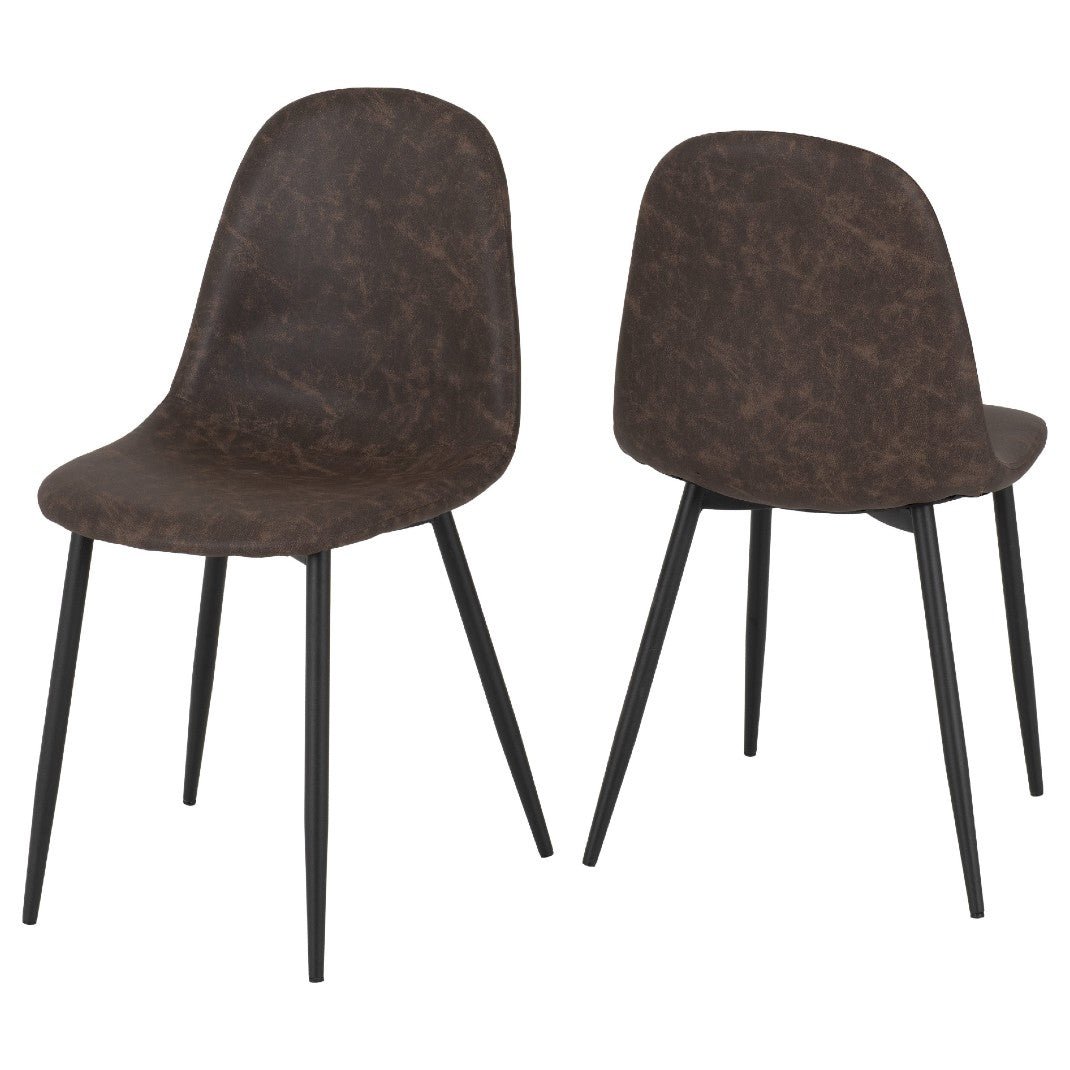 Athens Faux Leather Round Dining Set - Seconique