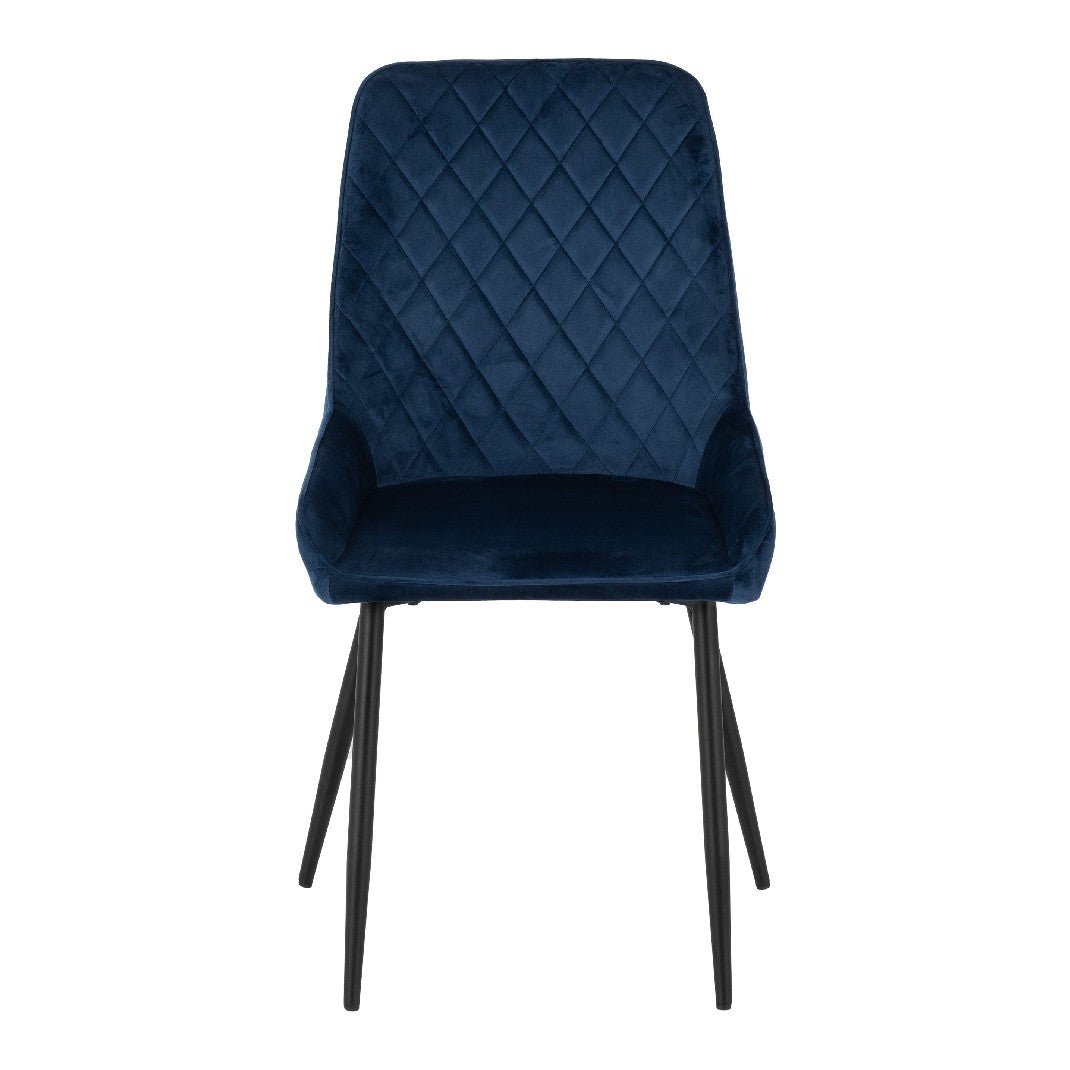 Athens Oak Effect Dining Set with 4 Avery Velvet Chairs - Seconique