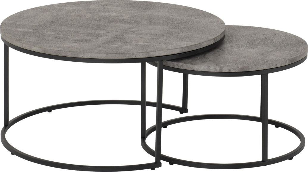 Athens Round Nesting Coffee Table Set - Seconique