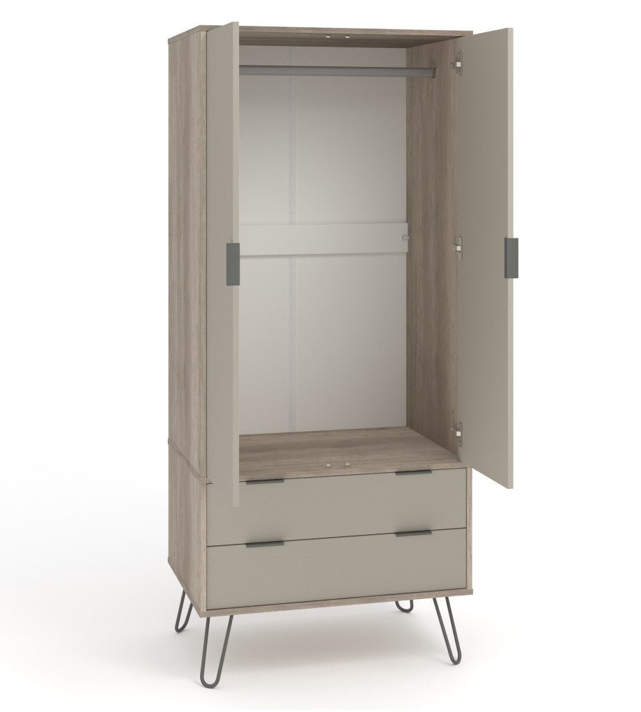 Augusta 2 Door 2 Drawer Wardrobe - Core Products