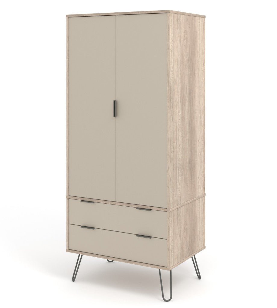 Augusta 2 Door 2 Drawer Wardrobe - Core Products