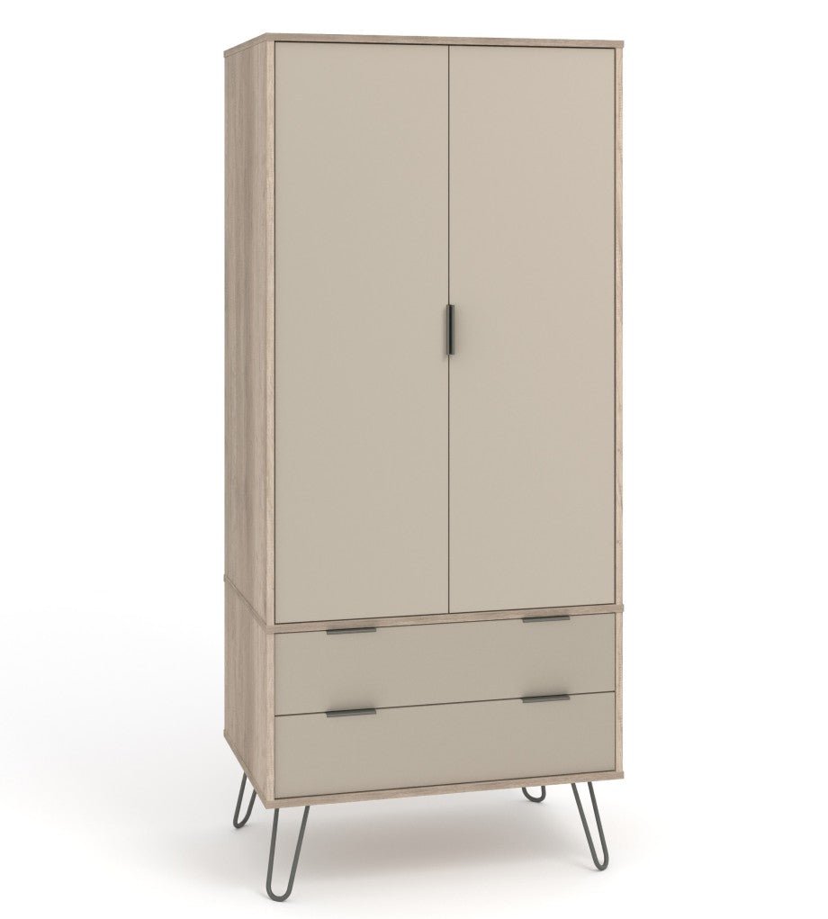Augusta 2 Door 2 Drawer Wardrobe - Core Products