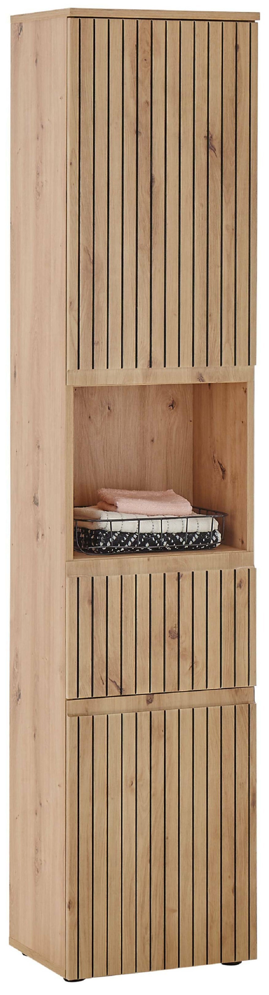 Austin 2 Door 1 Drawer Tall Bathroom Cabinet - Julian Bowen