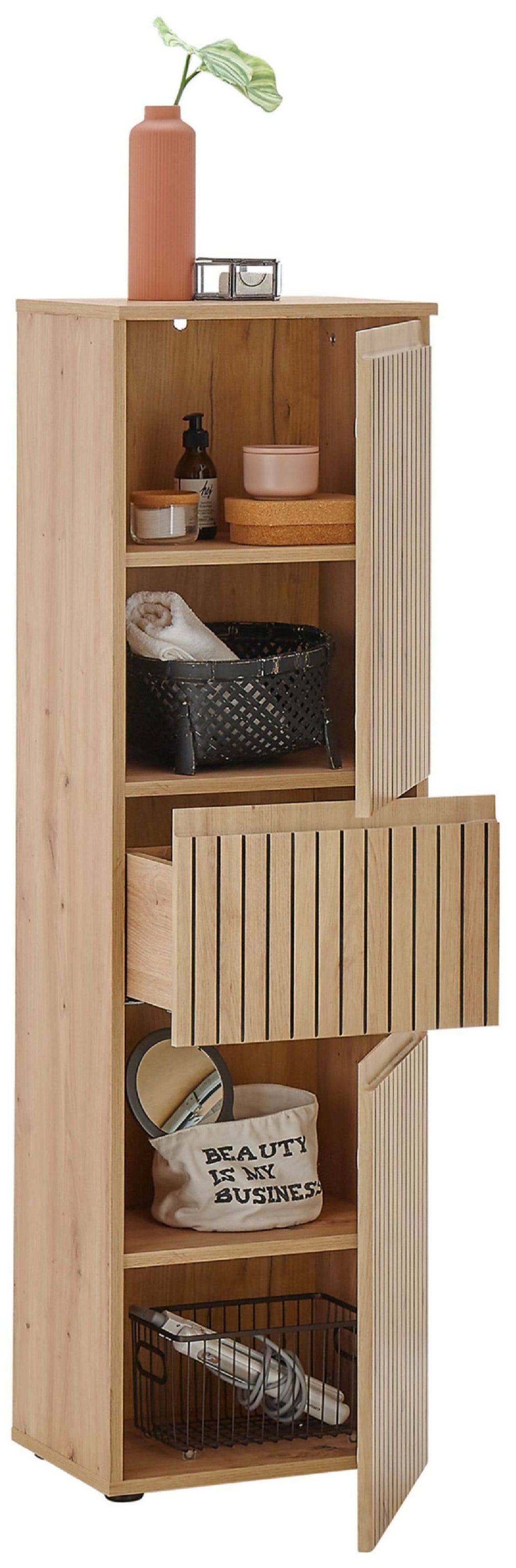 Austin 2 Door 2 Drawer Narrow Bathroom Cabinet - Julian Bowen