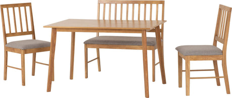 Austin Dining Bench Set with 2 Chairs - Seconique