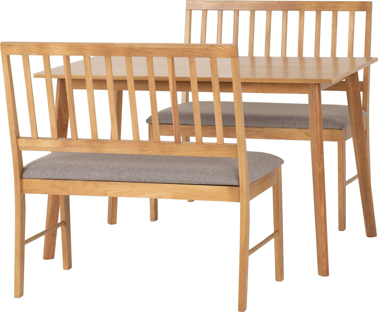 Austin Dining Table & Bench Set Oak - Seconique
