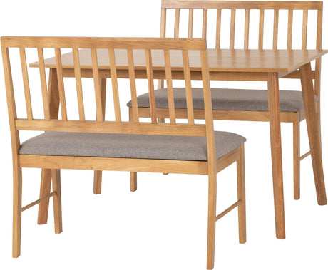 Austin Dining Table & Bench Set Oak - Seconique