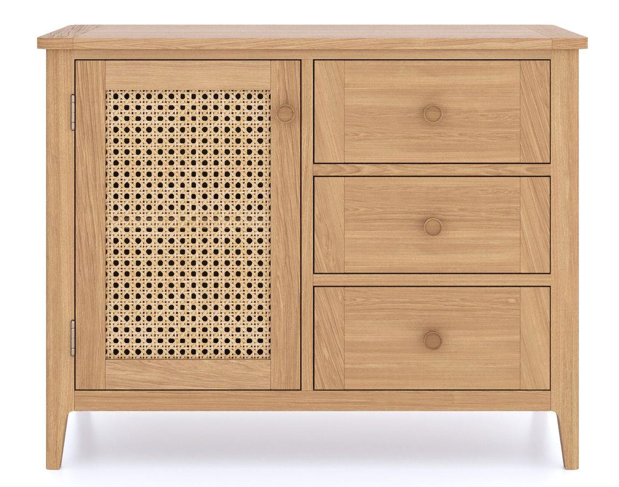 Cypress 1 Door 3 Drawer Rattan Sideboard
