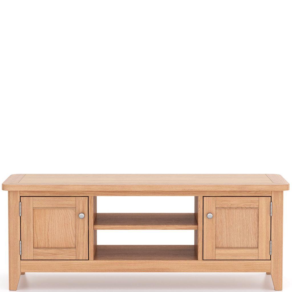 Atlas 2 Door Wide TV Cabinet with Open Shelves