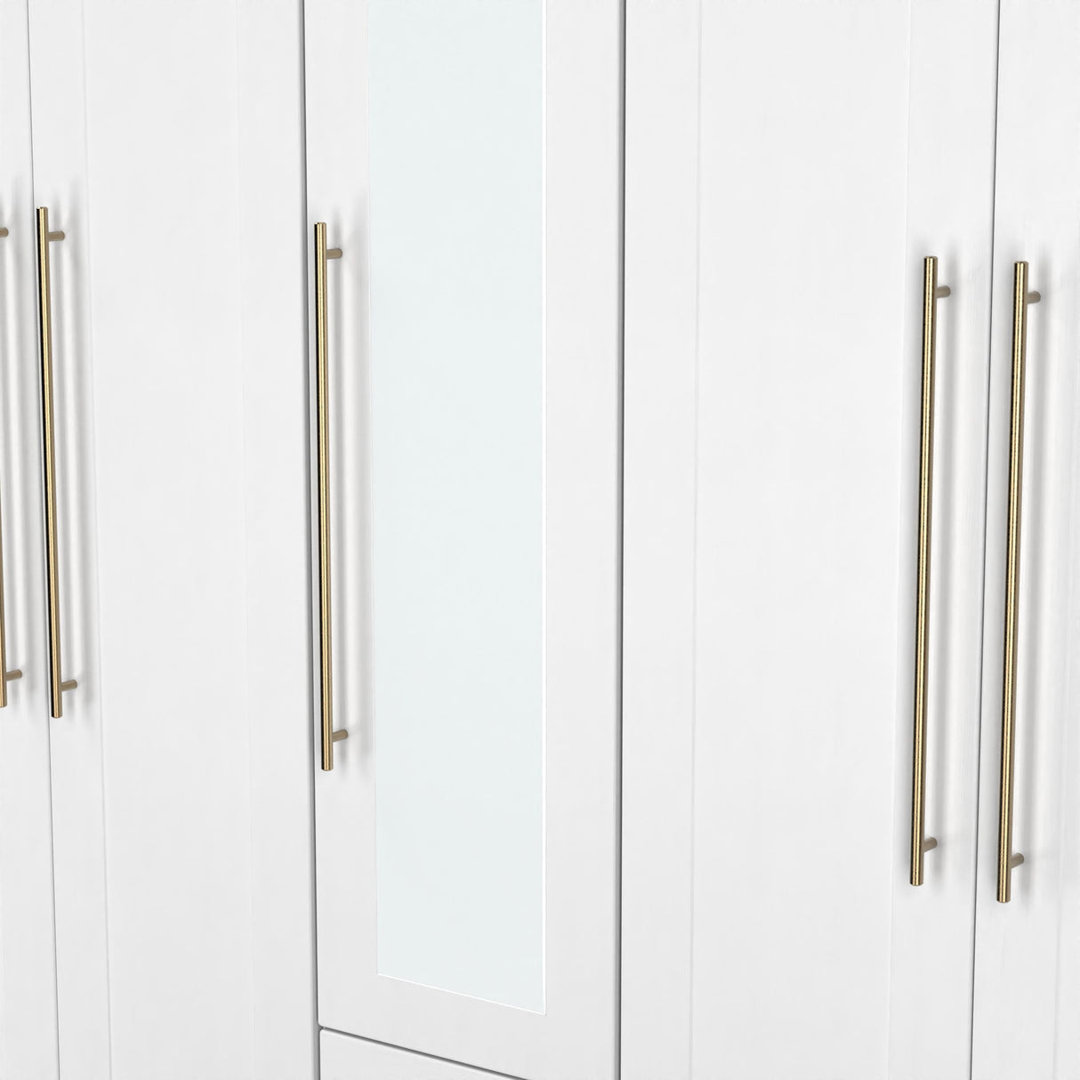 Haworth Tall 5 Door 2 Drawer Mirrored Wardrobe