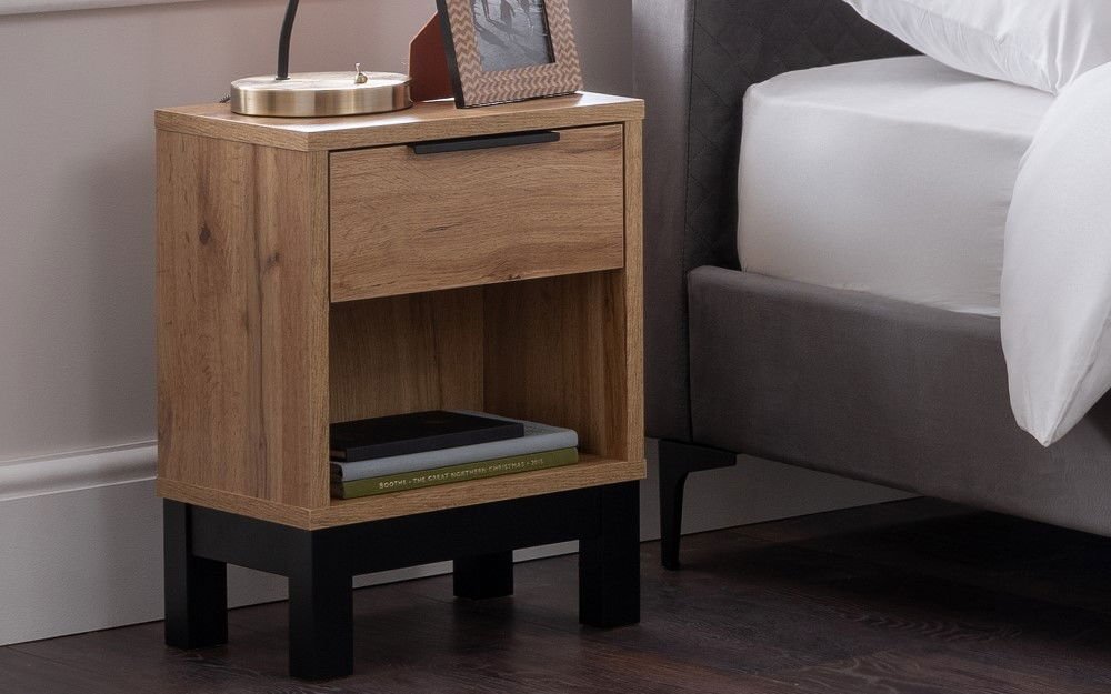 Bali 1 Drawer Bedside - Julian Bowen