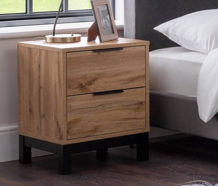 Bali 2 Drawer Bedside - Julian Bowen