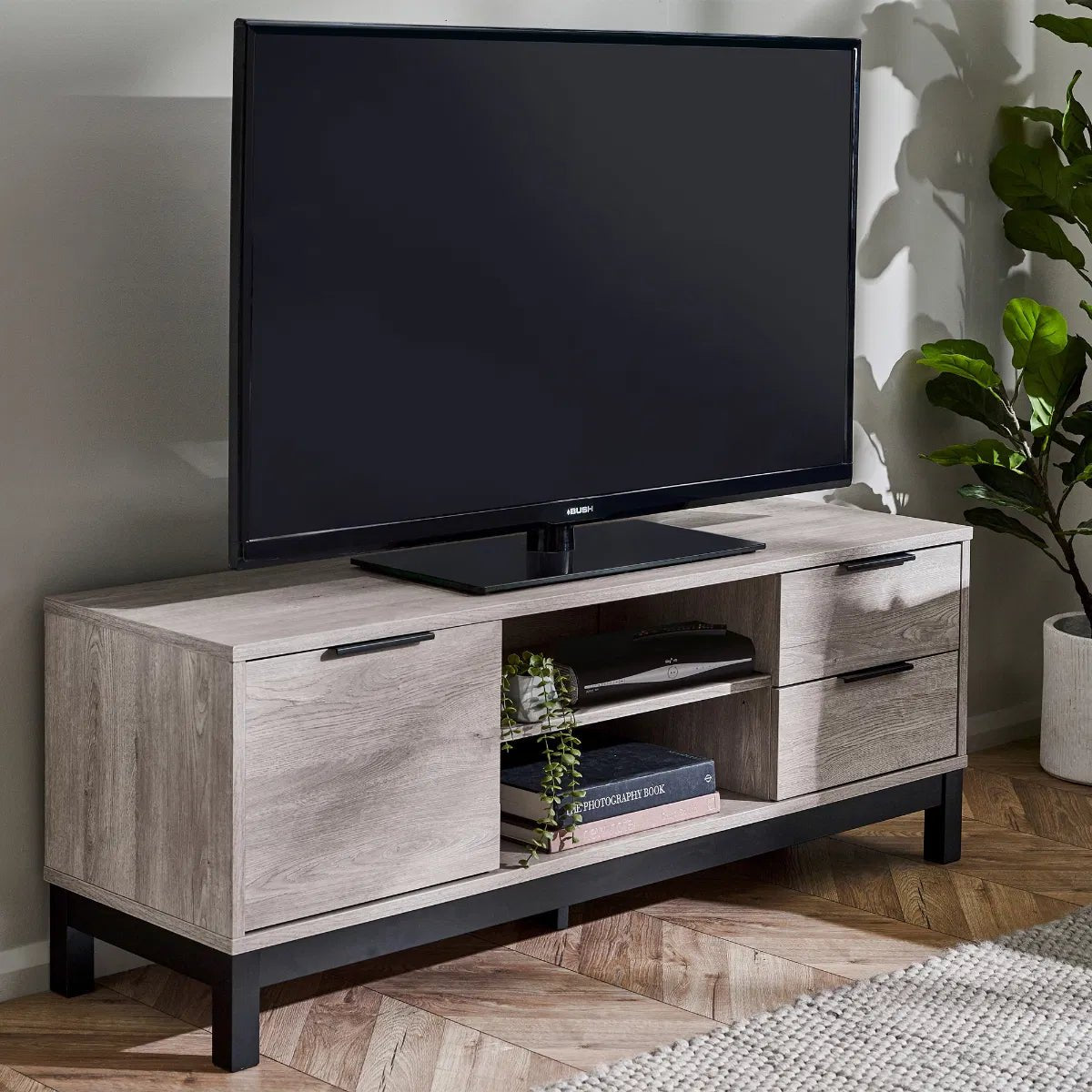 Bali 2 Drawer TV Unit - Julian Bowen