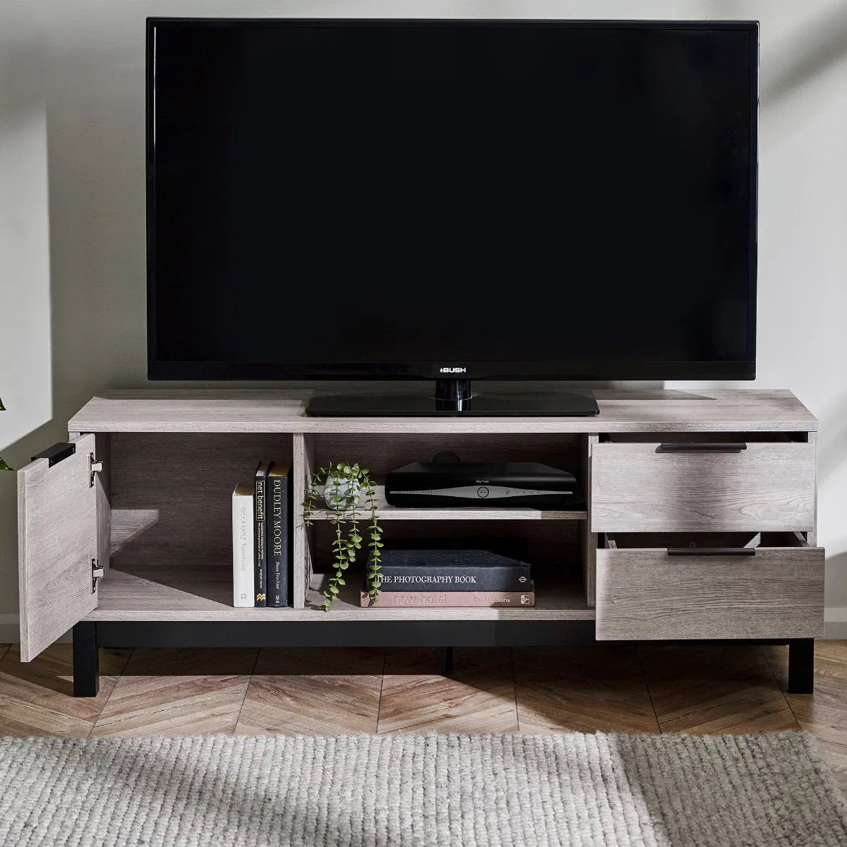 Bali 2 Drawer TV Unit - Julian Bowen