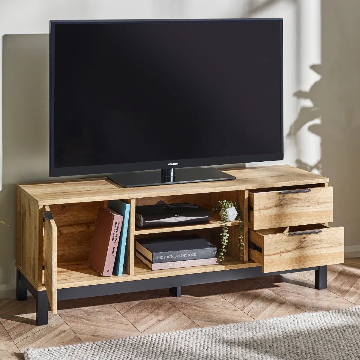 Bali 2 Drawer TV Unit - Julian Bowen
