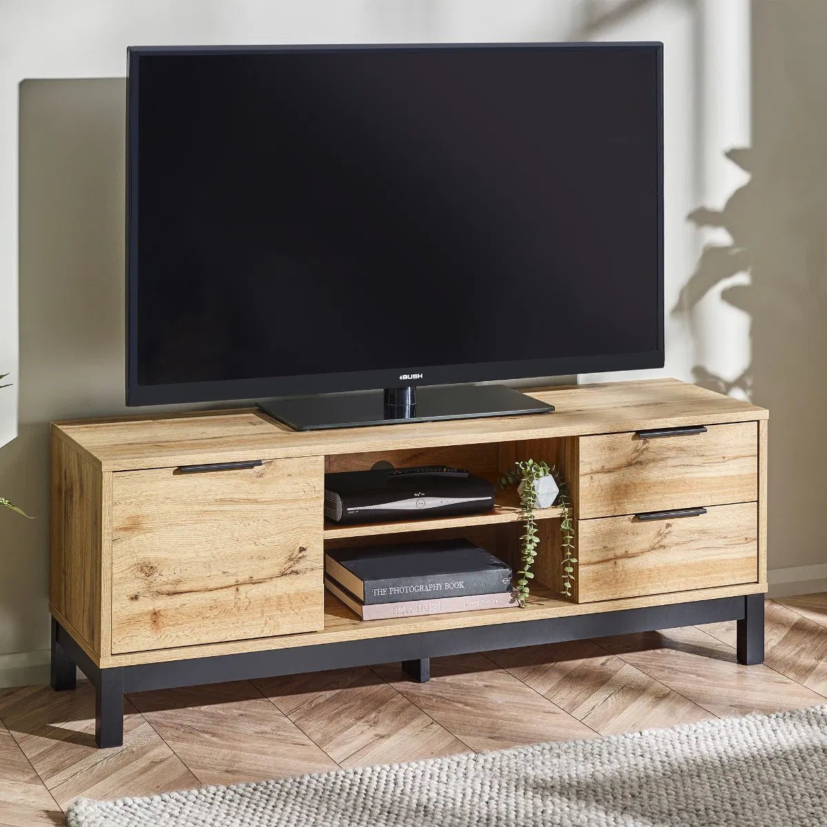 Bali 2 Drawer TV Unit - Julian Bowen