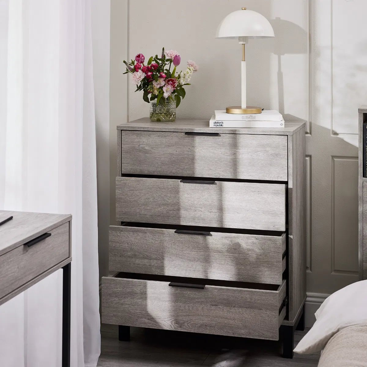 Bali 4 Drawer Chest - Julian Bowen