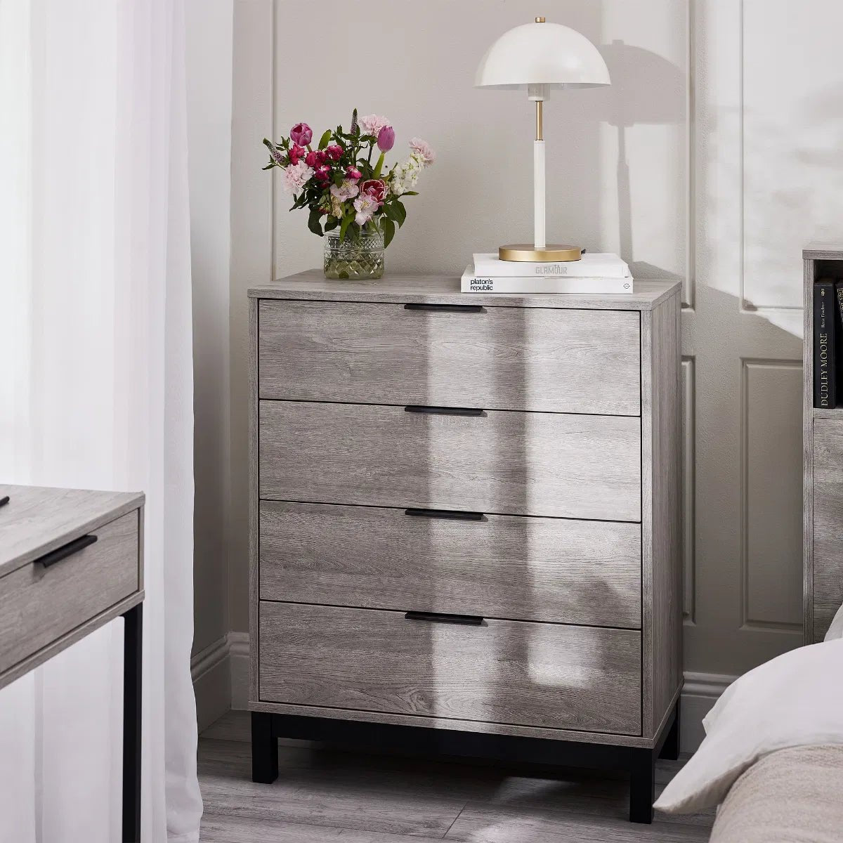Bali 4 Drawer Chest - Julian Bowen