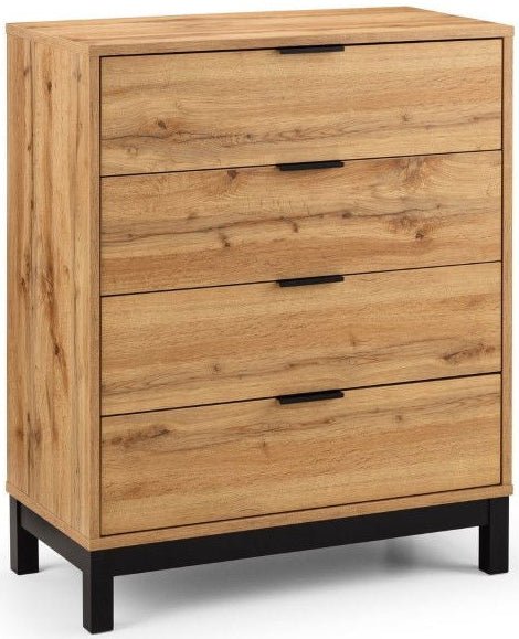 Bali 4 Drawer Chest - Julian Bowen