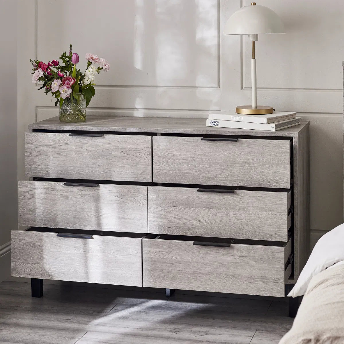 Bali 6 Drawer Wide Chest - Julian Bowen