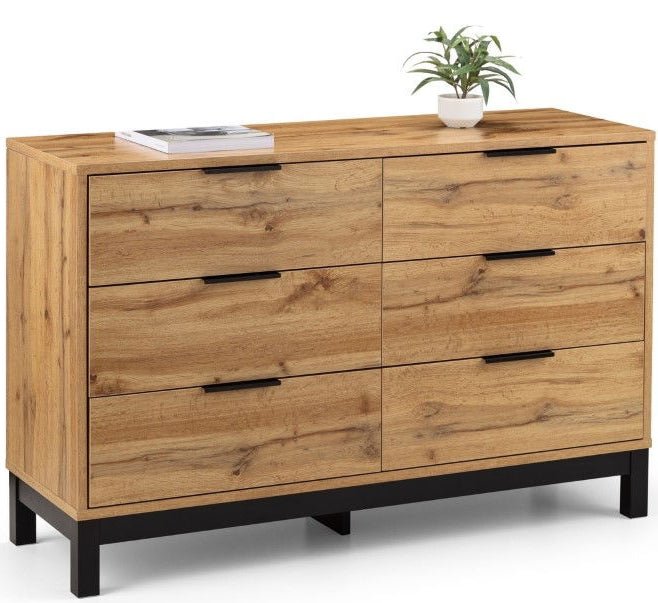 Bali 6 Drawer Wide Chest - Julian Bowen