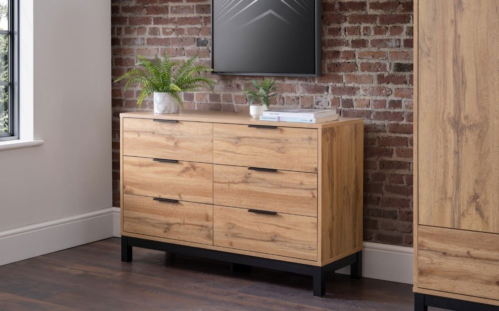 Bali 6 Drawer Wide Chest - Julian Bowen