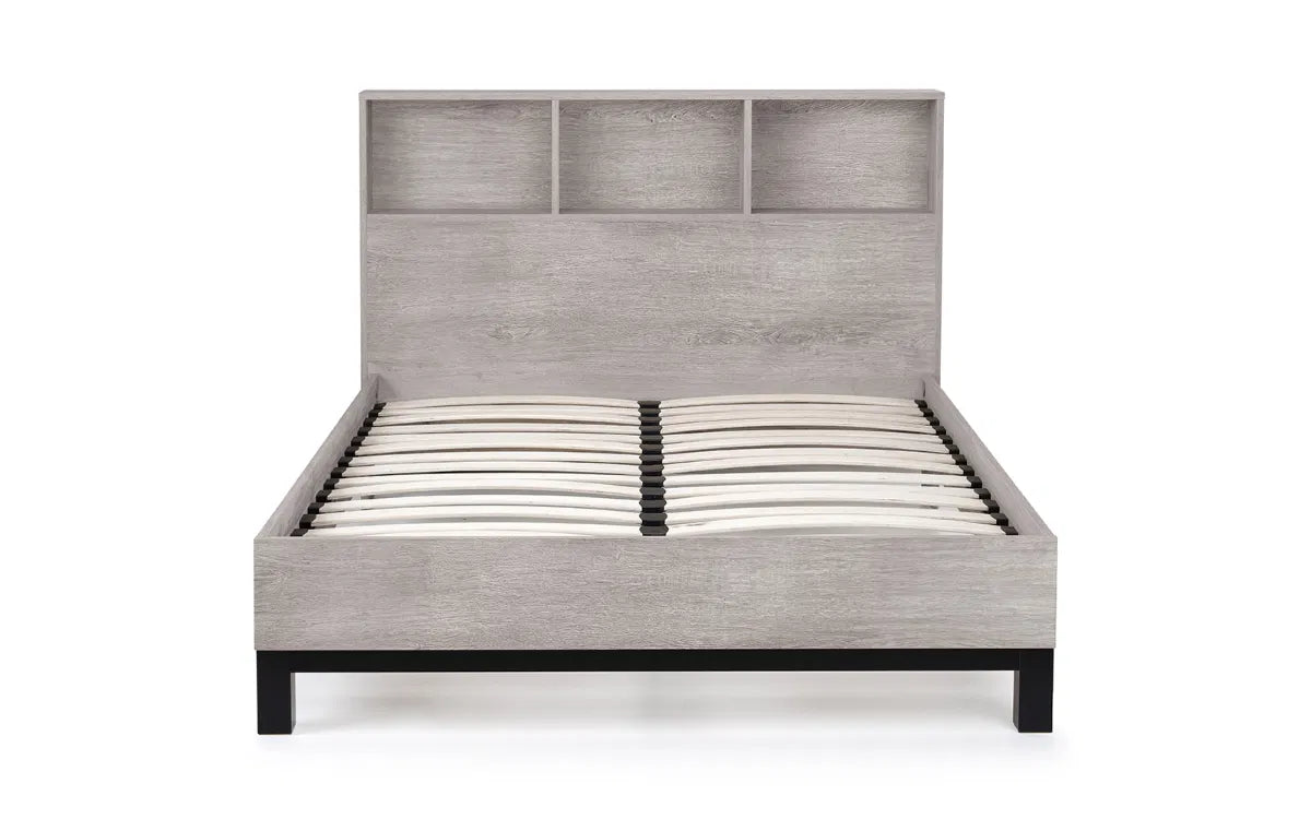 Bali Bookcase Headboard Bed - Julian Bowen