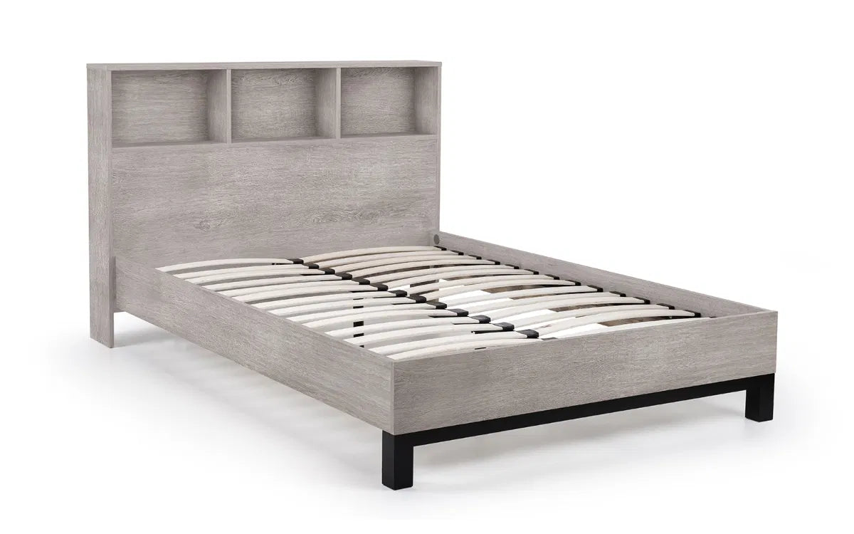 Bali Bookcase Headboard Bed - Julian Bowen