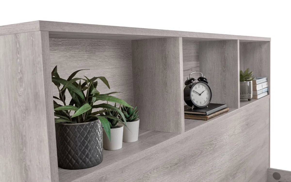 Bali Bookcase Headboard Bed - Julian Bowen