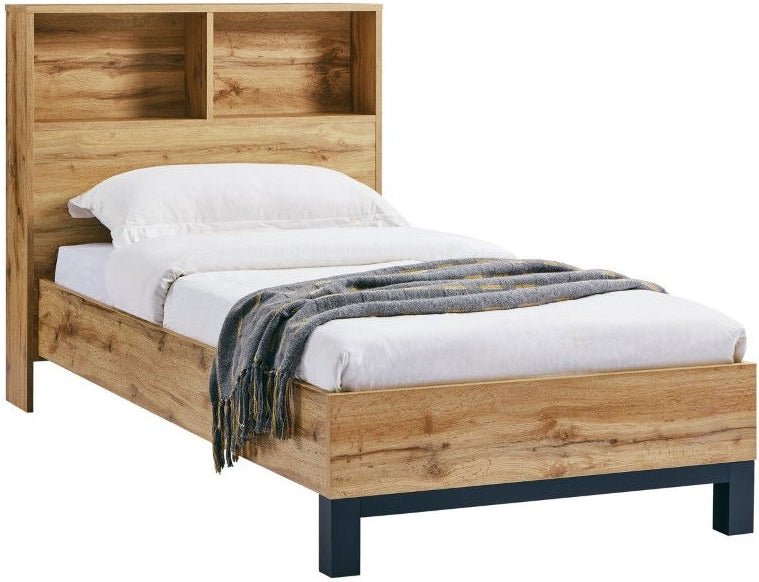 Bali Bookcase Headboard Bed - Julian Bowen