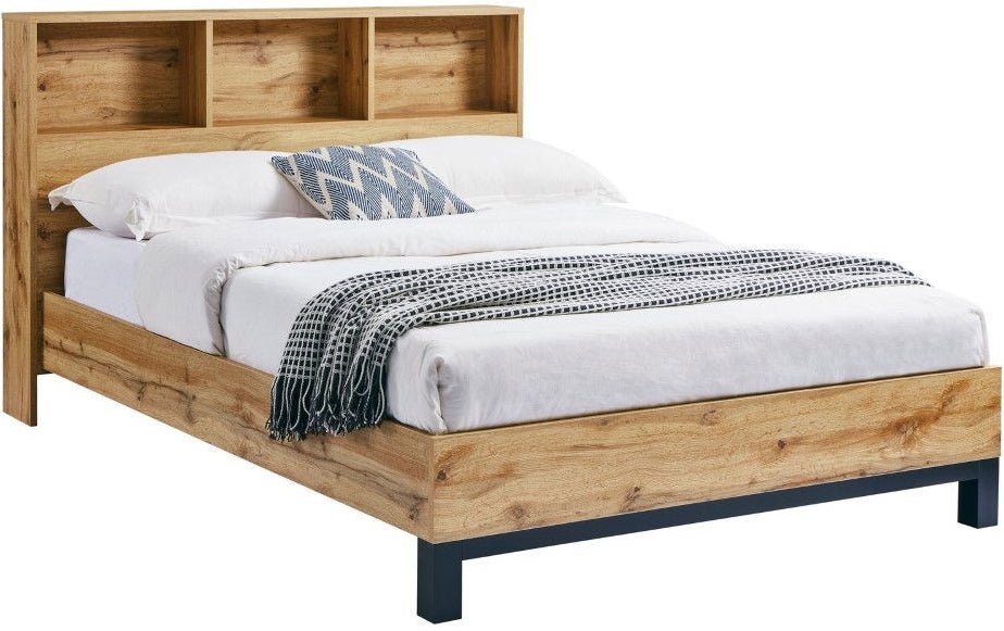 Bali Bookcase Headboard Bed - Julian Bowen