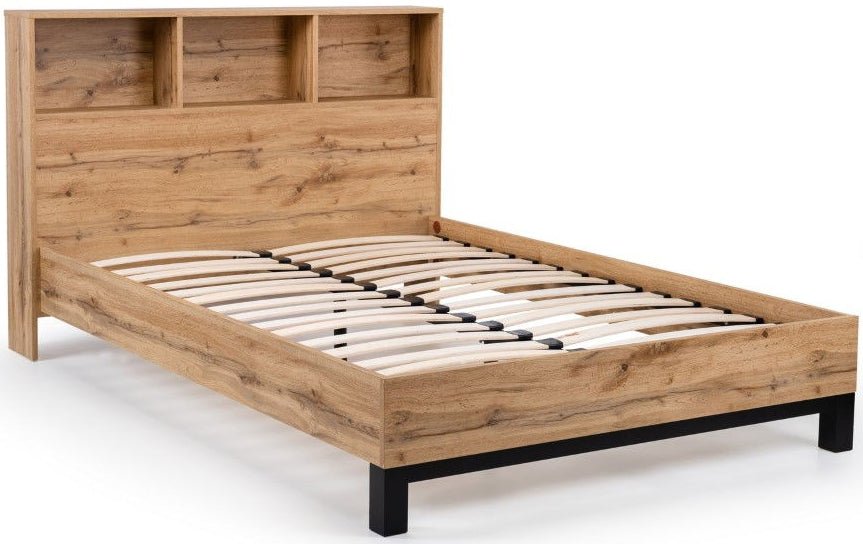 Bali Bookcase Headboard Bed - Julian Bowen
